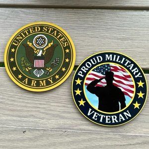 U.S. Army “Proud Military Veteran” Salute to Service Wood Decor Sign NEW